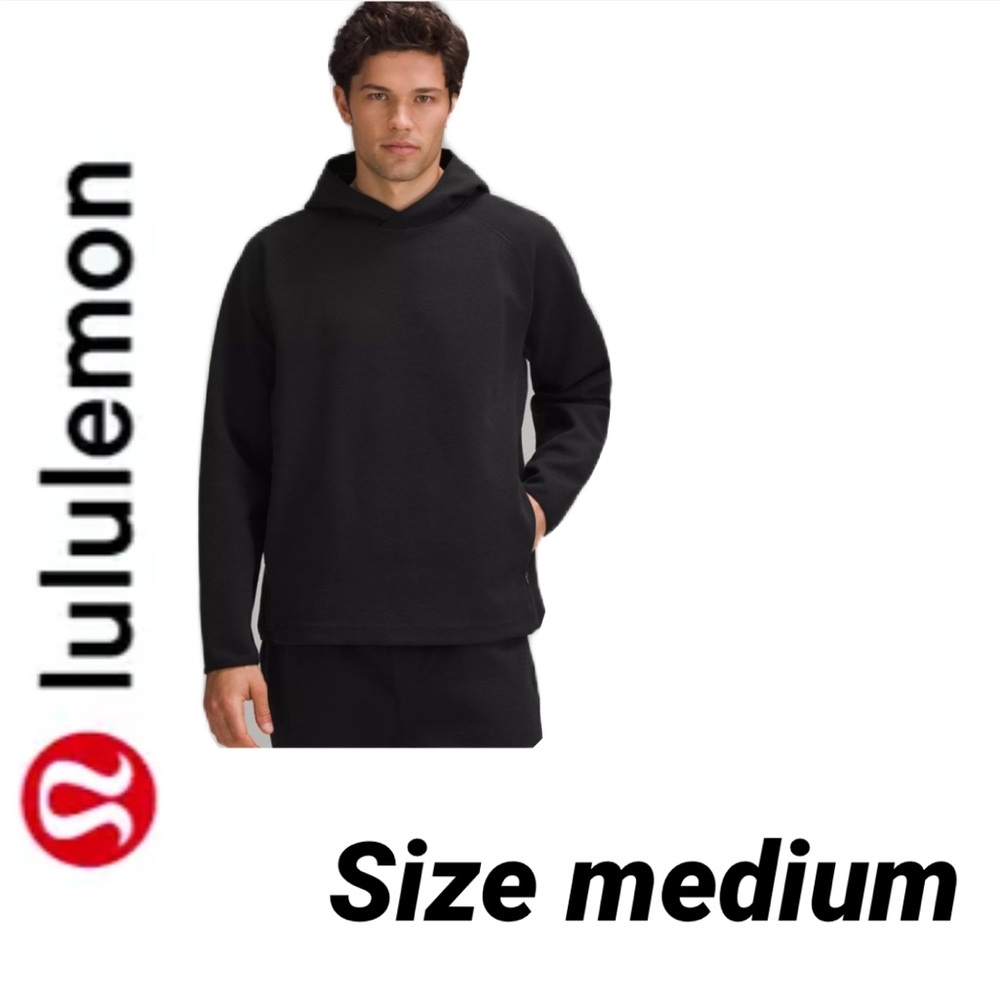 Lululemon Men's Textured Spacer Pullover Hoodie Black Sz Small LM3EX8S